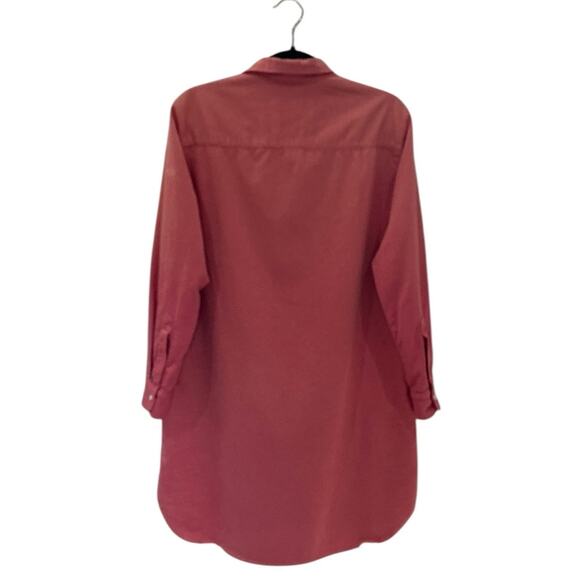 Frank & Eileen Mary Classic Shirtdress Sunset Pink Cotton Size Small Mini - Picture 9 of 13